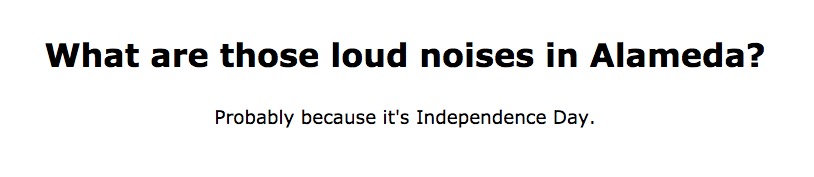 Probably because it's Independence Day