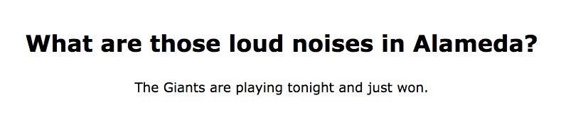 The Giants are playing tonight and just won